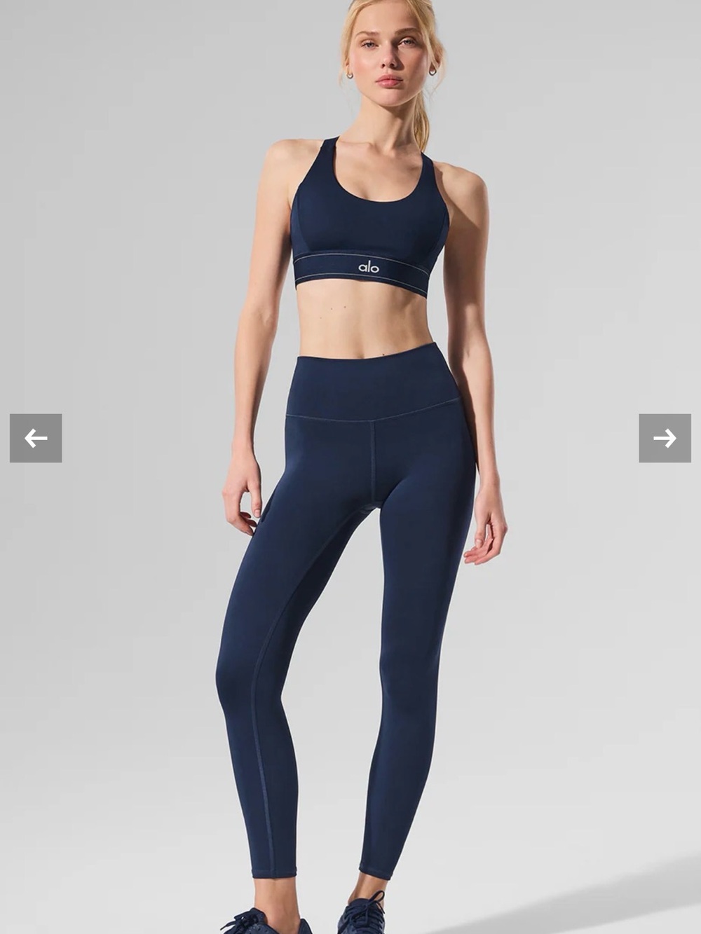 ALO Yoga Airlift high waist 7/8 Leggings Navy SZ M